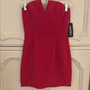 NWT: Naven Red Plunge Sheath Dress for Cocktail size 0